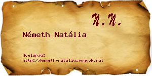 Németh Natália névjegykártya