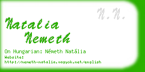 natalia nemeth business card