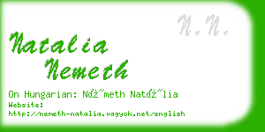 natalia nemeth business card